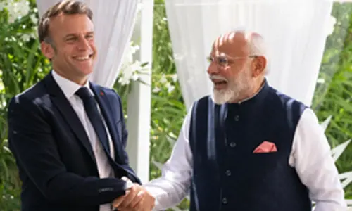 French President Macron lauds momentum in bilateral ties after meeting PM Modi