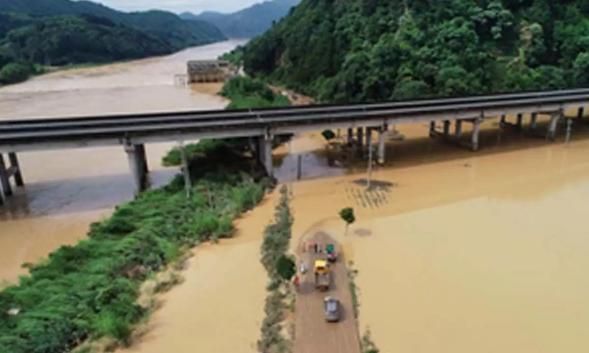 Hanjiang River in south China sees 4th flood this year