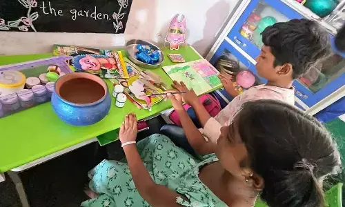 Children taking part in an activity at the Eco Club set up by the IGZP in Visakhapatnam