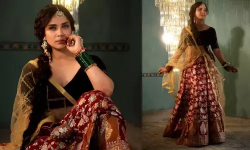 Hari Teja stuns in regal traditional attire