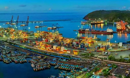 A view of Visakhapatnam Port