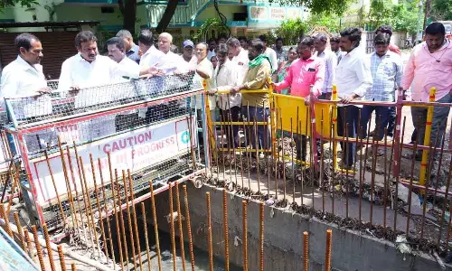 Secunderabad cantonment MLA Ganesh Inspects Culvert Construction Works in Mahindra Hills