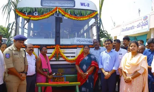 Minister Seethakka launches RTC bus service