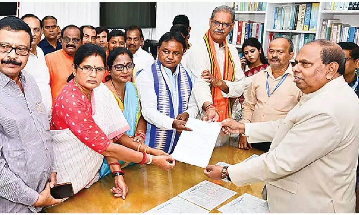 Surama files nomination for Odisha Assembly Speaker