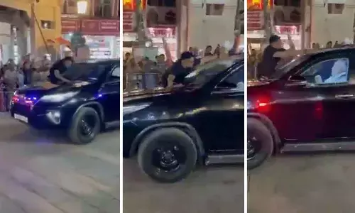 ‘Slipper’ thrown at Modi’s vehicle during Varanasi visit