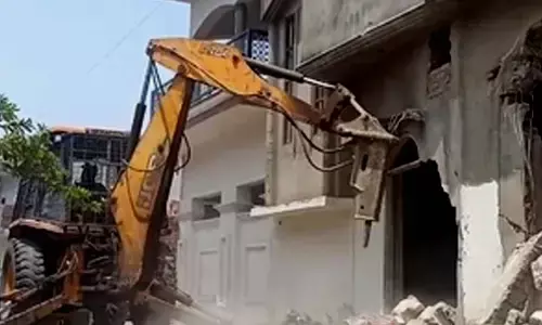 Atiq Ahmads sister-in-laws house demolished in Prayagraj