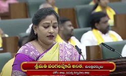 Home minister V Anita takes the oath in the legislative assembly