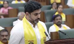 Minister Nara Lokesh takes oath as the member of the legislative assembly