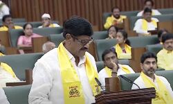 Minister Anam Ram Narayana Reddy takes oath as the member of the legislative assembly