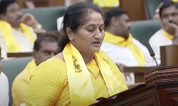 Minister S Savita takes oath as the member of the legislative assembly