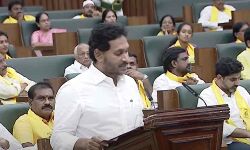 YS Jagan Mohan Reddy takes oath as the member of the legislative assembly.