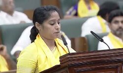 Galla Madhavi takes oath as the member of the legislative assembly