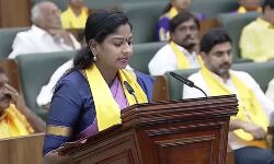 Viajayasari N takes oath as the member of the legislative assembly Viajayasari N takes oath as the member of the legislative assembly