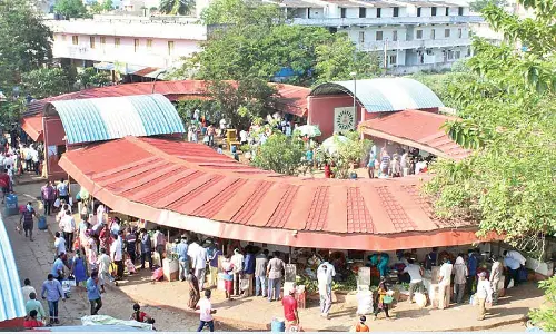 Main vegetable market in Srikakulam city