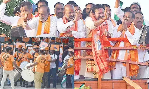 Kishan, Bandi thank cadre, citizens for support