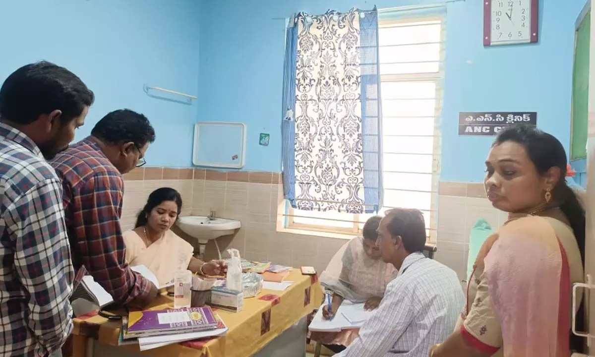 Collector M Vijaya Sunita inspected Pedabayalu PHC in ASR District on Saturday