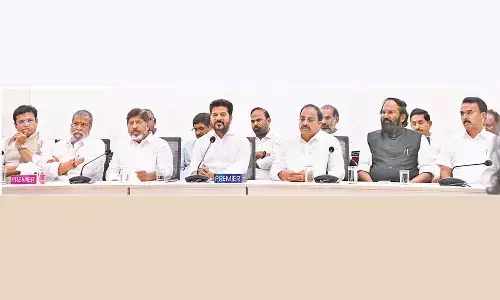 Telangana Chief Minister A Revanth Reddy addressing the media in Hyderabad on Friday