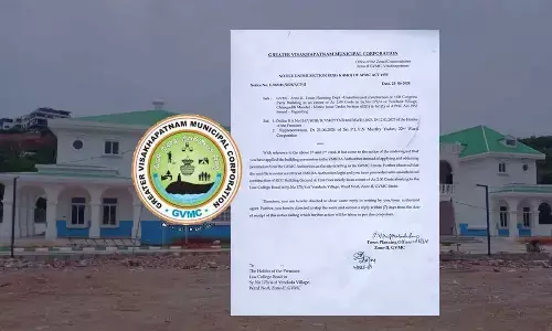 GVMC issues notices to YSRCP office in Visakhapatnam, seeks explanation in a week