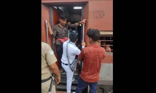 Railway team carrying out inspection as part of the special drives initiated by the Indian Railways