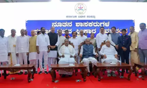 Ktaka CMs son Yathindra, C.T. Ravi, 15 others take oath as MLCs in Vidhana Soudha