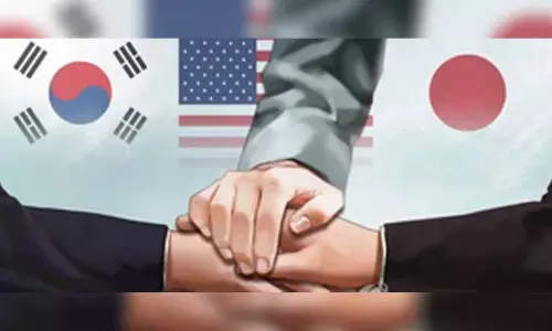 South Korean President visits aircraft carrier ahead of trilateral drills US, Japan