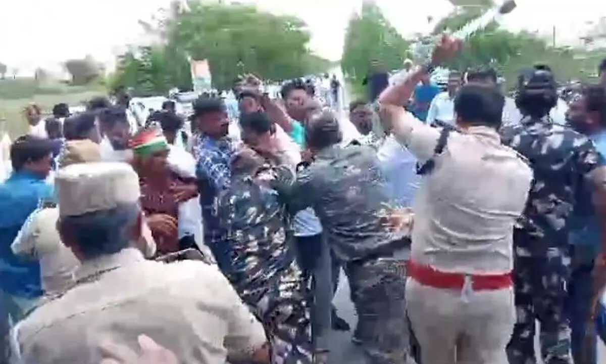Tension prevails as Cong, BRS workers clash