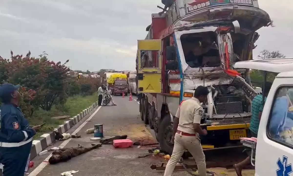 Four Killed in Lorry Accident on Bypass Road in Medak District