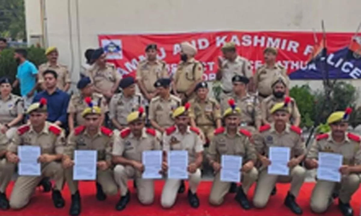 Nine J&K SPOs made constables for bravery during recent Kathua encounter