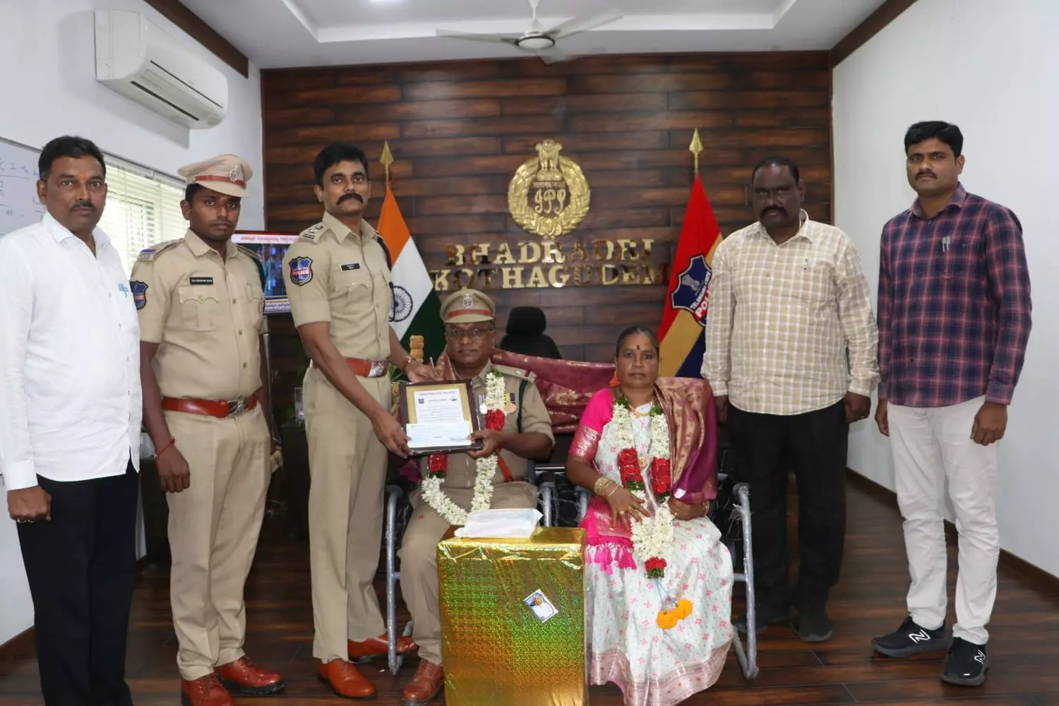 Retired Police Officers Felicitated by District SP in Bhadradri Kothagudem