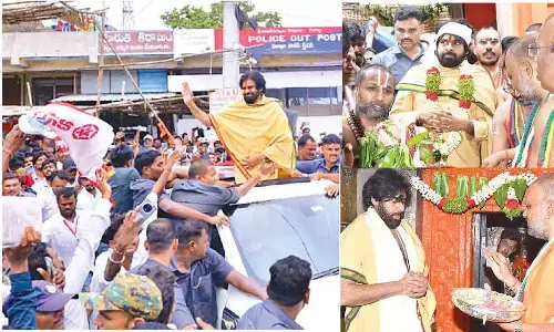 Pawan Kalyan performs special puja at Anjaneya Swamy temple