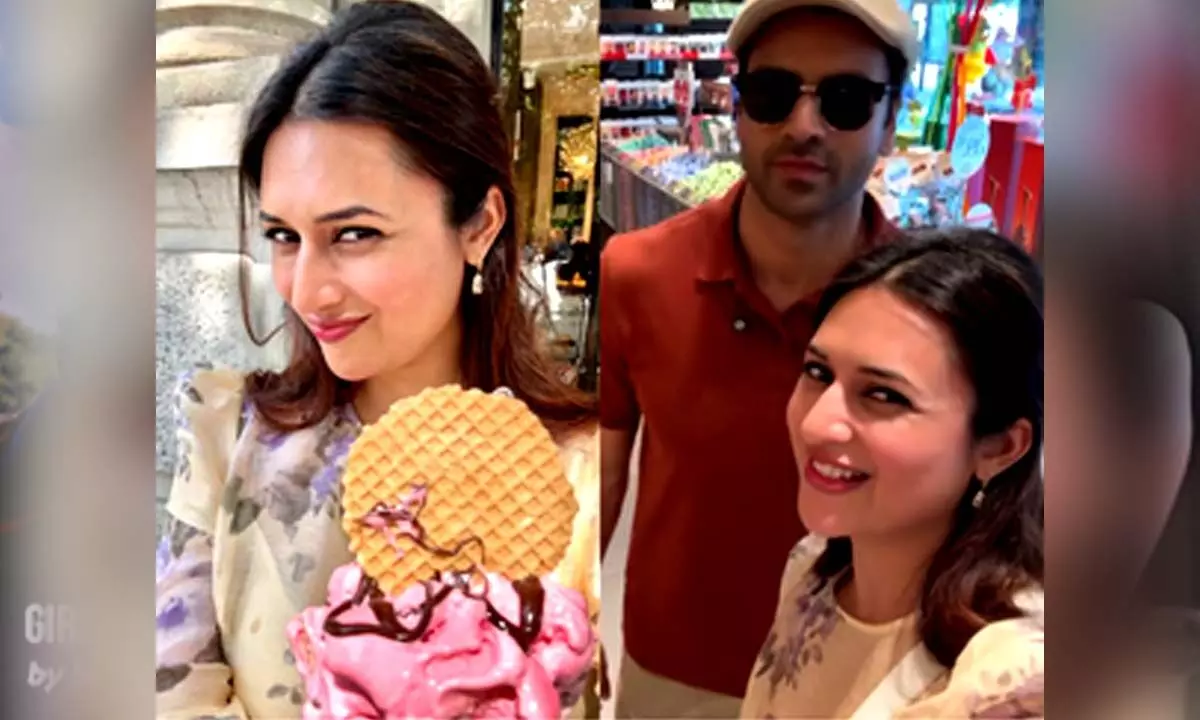 Divyanka relishes gelato in Milan; says God, please keep your calorie angels sleeping