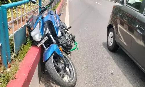 Father died, son injured in a road accident