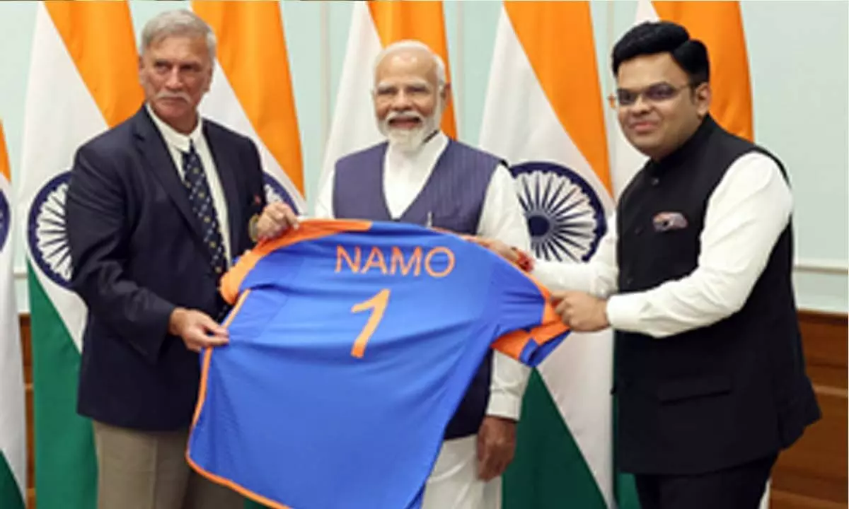 BCCI gifts special NAMO India jersey to PM Modi