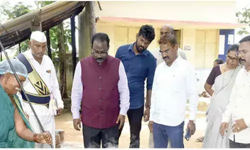 Collector inspects ZP High School, PHCs