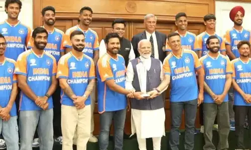 PM Modi hosts World Cup champs