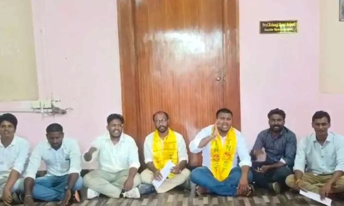 TNVS representatives staged agitation in front of VC’s chamber at BRAU.