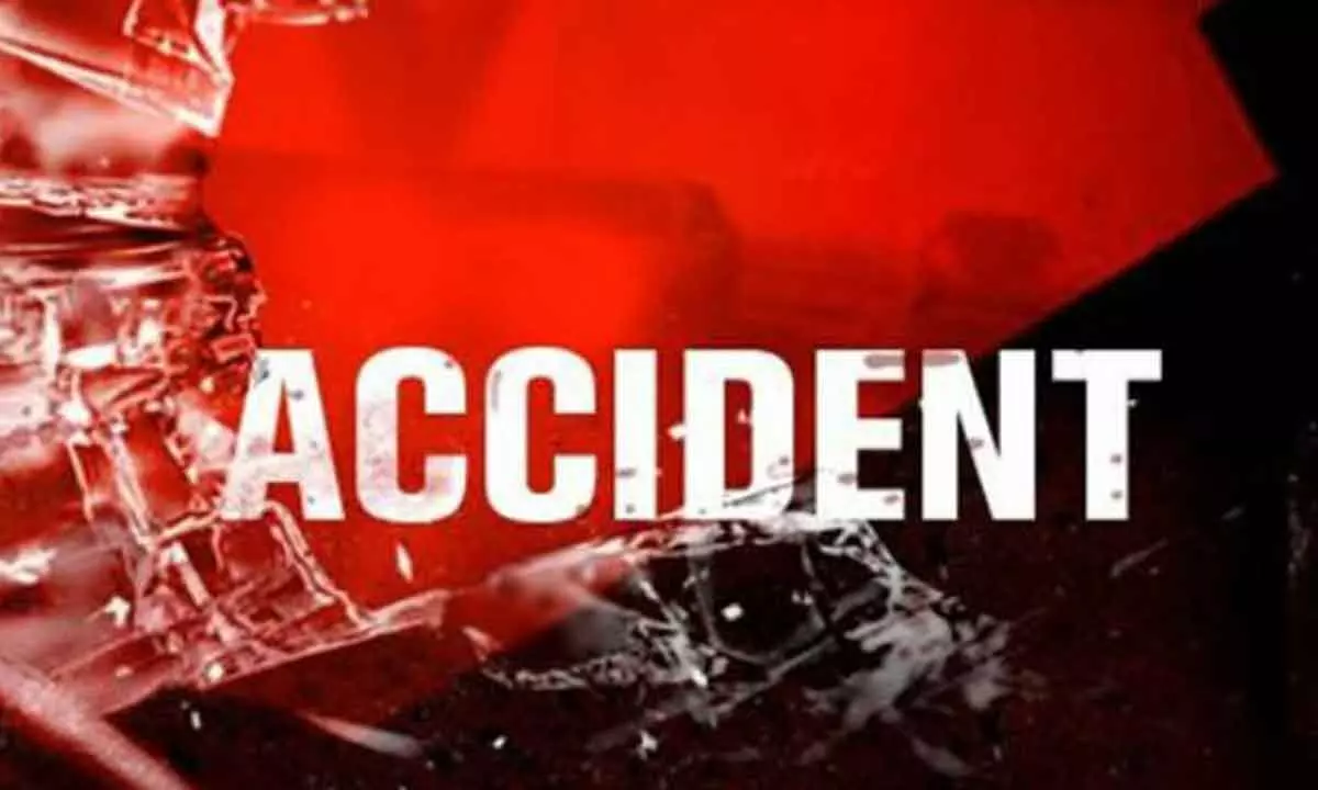 Three killed after a car collides with parked lorry in Eluru district