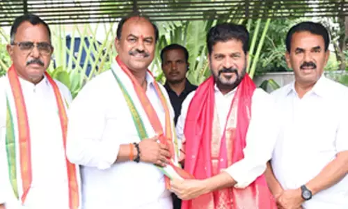 Another BRS MLA defects to Congress in Telangana