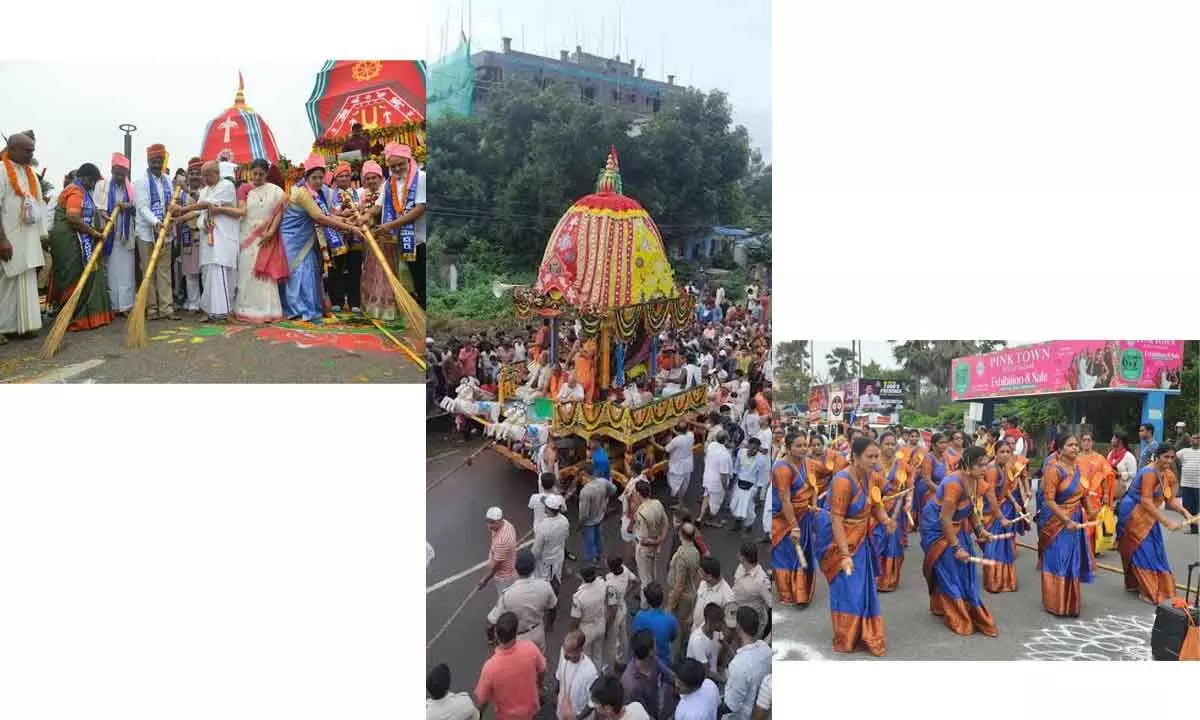 Visakhapatnam: Thousands take part in Rath Yatra in city