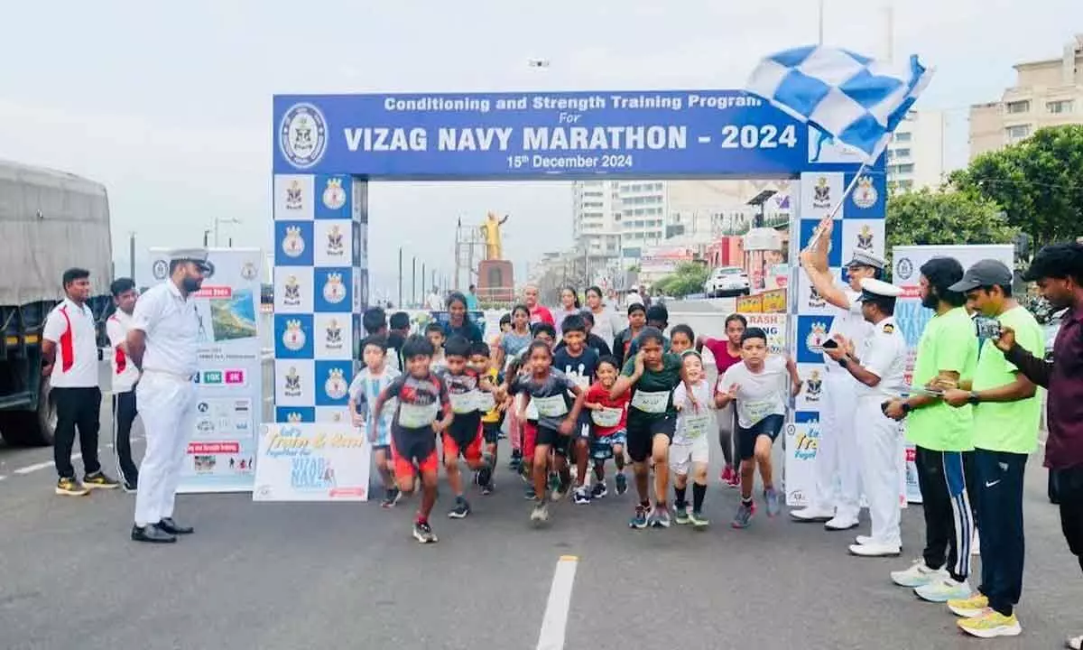 A promo-run held for Vizag Navy Marathon