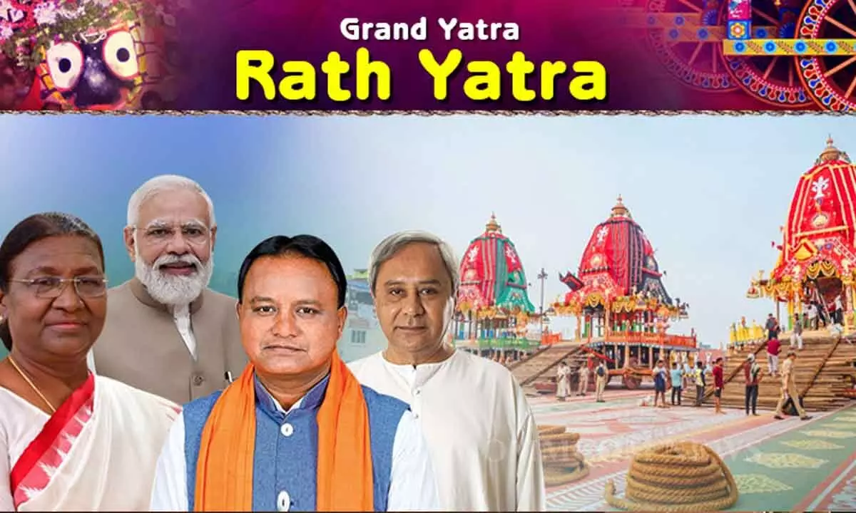 Prez, PM, CM greet people on Rath Yatra