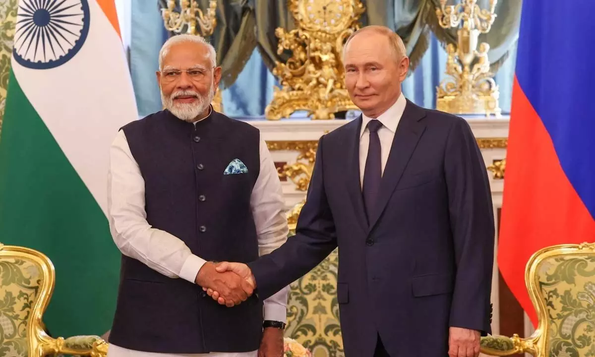 At Kremlin, PM Modi tells Putin that peace is necessary for future generations