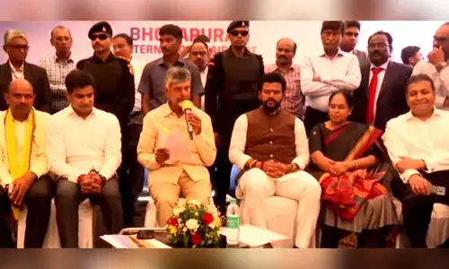 Chandrababu Inspects Bhogapuram Airport works, says will be completed by 2026