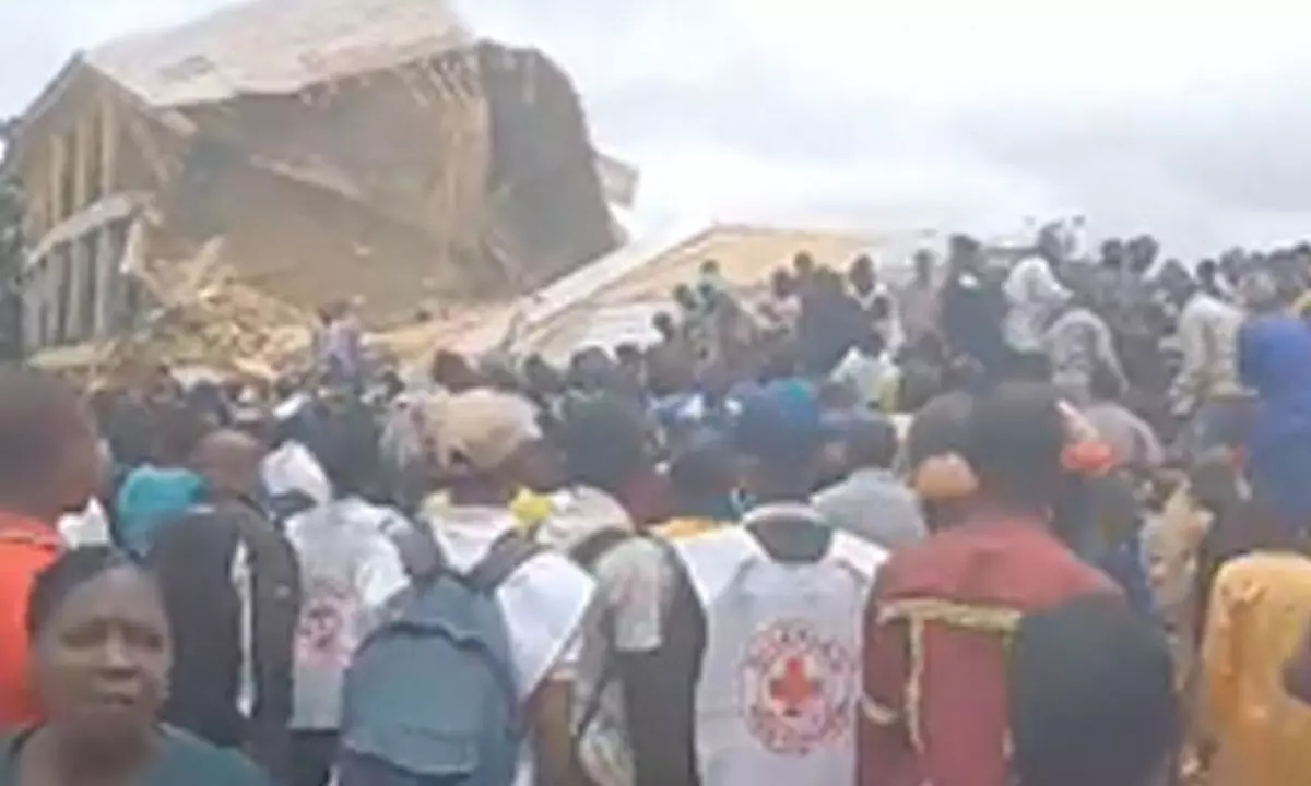 Dozens trapped as school building collapses in central Nigeria