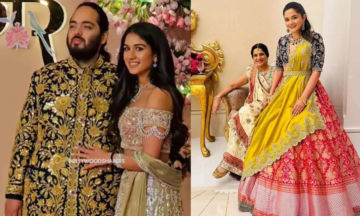 Anjali Merchant Dazzles at Sister Radhika Merchant’s Wedding in Stunning Lehenga and Diamond Jewellery