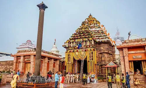 The Jagannath temple in Odishas Puri. (Photo: ANI)