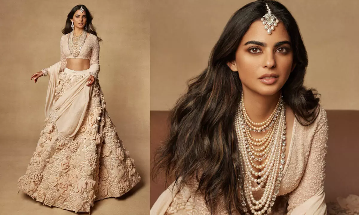 Isha Ambani Stuns in Custom Sabyasachi for Anant Ambani and Radhika Merchant’s Wedding Reception