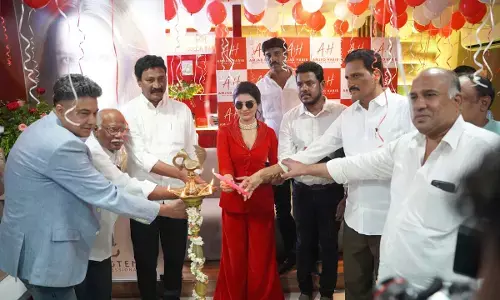 Amjad Habib Premium Salon Grand Launched by Actress Varsha, MLA Gadde Ramamohan and Amjad Habib at Vijayawada