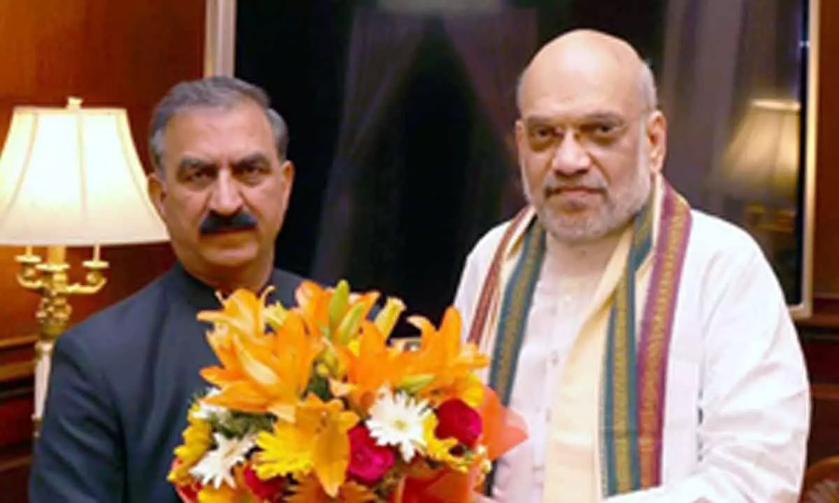 Himachal CM calls on Amit Shah, seeks Rs 9,042 crore aid for natural disasters