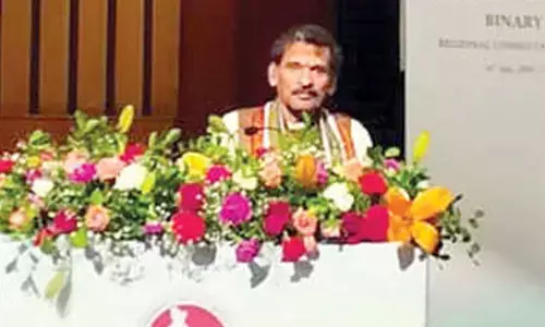 National Sanskrit University Vice-Chancellor Prof GSR Krishna Murthy speaking at a workshop in Bengaluru on Tuesday